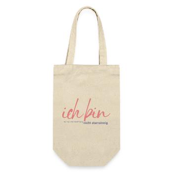 Ich bin nur aus Verzweiflung nicht starrsinnig - Geschenkbeutel für Flaschen - Natur - Vorne