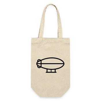 Luftschiff - Geschenkbeutel für Flaschen - Natur - Vorne