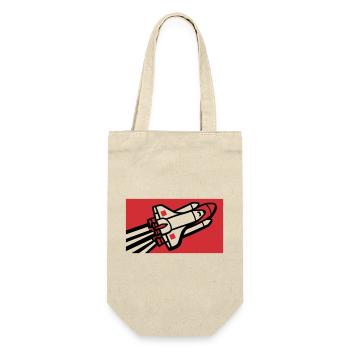 Space Shuttle Silhouette - Gift Bag for Bottles - nature - Front