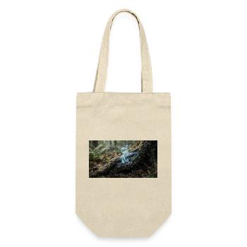 Forest Magic: Glowing Energy Fibers in Tree Roots - Gift Bag for Bottles - nature - Front