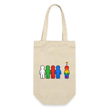 Anders und Stolz Regenbogen Grafik - Gift Bag for Bottles - nature - Front