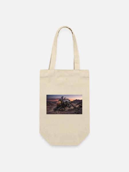 Sci-Fi Mars Exploration Rover in Rocky Desert - Geschenkbeutel für Flaschen - Natur