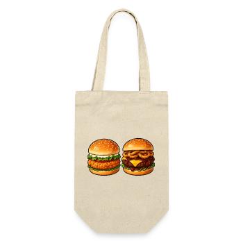 Burger Duett Käse & Knusper - Geschenkbeutel für Flaschen - Natur - Vorne