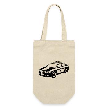 Polizei-Muscle-Car-Notfall - Geschenkbeutel für Flaschen - Natur - Vorne
