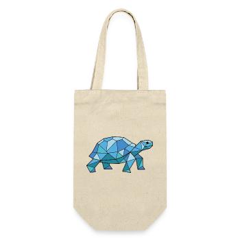 Walking Poly Schildkröte - Geschenkbeutel für Flaschen - Natur - Vorne