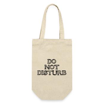 DO NOT DISTURB Schriftzug handgezeichnet - Geschenkbeutel für Flaschen - Natur - Vorne