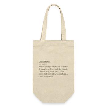 Stille Freude Typo-Definition - Geschenkbeutel für Flaschen - Natur - Vorne
