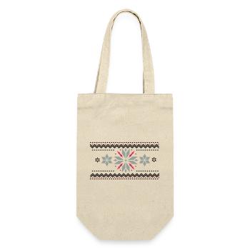 Un motif en étoile dans le style norvégien - Sac à bouteille - nature - Devant