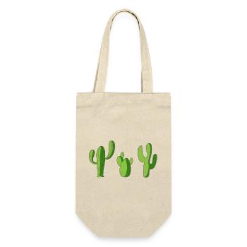 Kaktus - Geschenkbeutel für Flaschen - Natur - Vorne