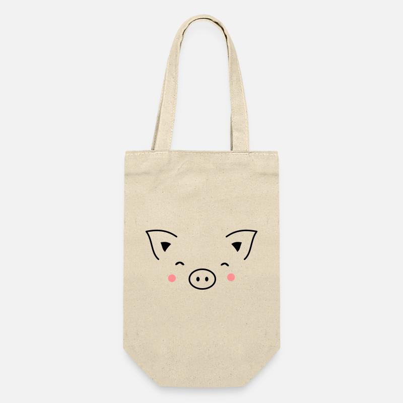 Pig sow piglet piglet boar I gift idea - Gift Bag for Bottles - nature