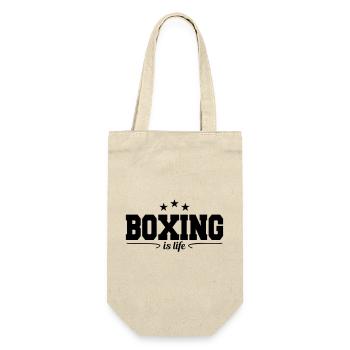 Boxen ist Leben / Boxen ist Leben - Geschenkbeutel für Flaschen - Natur - Vorne