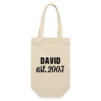 David est 2003 - Geschenkbeutel für Flaschen - Natur - Vorne