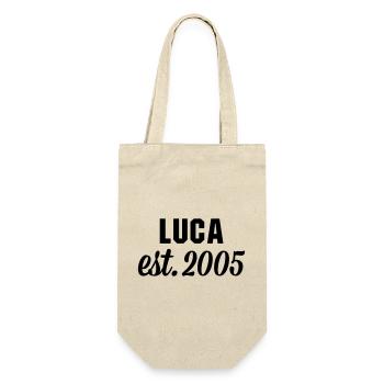 Luca est 2005 - Geschenkbeutel für Flaschen - Natur - Vorne