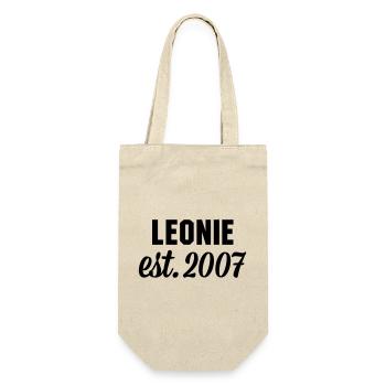 Leonie est 2007 - Geschenkbeutel für Flaschen - Natur - Vorne