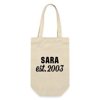 Sara est 2003 - Geschenkbeutel für Flaschen - Natur - Vorne