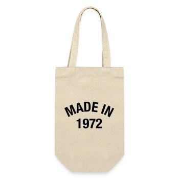 1972 Jahrgang 54. Geburtstag 54 Jahre alt - Geschenkbeutel für Flaschen - Natur - Vorne