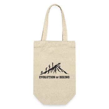 Evolution of Biking Downhill Entstehung  - Geschenkbeutel für Flaschen - Natur - Vorne