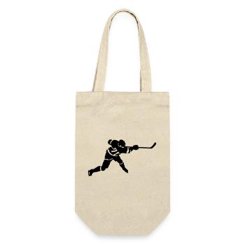 Eishockey - Geschenkbeutel für Flaschen - Natur - Vorne