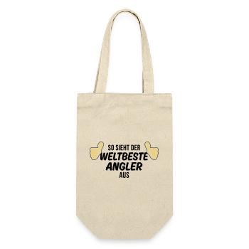 der weltbeste angler - Geschenkbeutel für Flaschen - Natur - Vorne