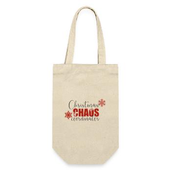christmas chaos coordinator - Geschenkbeutel für Flaschen - Natur - Vorne