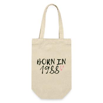 BORN IN1988 - Gift Bag for Bottles - nature - Front
