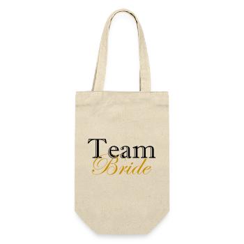 Team Bride T-Shirt Bachelor Gold Wedding Gift - Gift Bag for Bottles - nature - Front