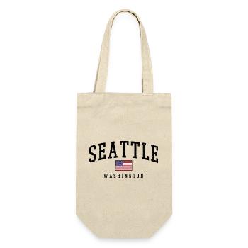 Seattle Washington USA - Geschenkbeutel für Flaschen - Natur - Vorne