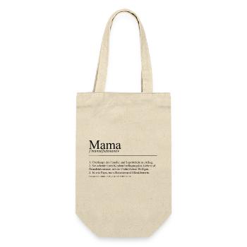 Mama lustige Definition Geschenk Muttertag - Geschenkbeutel für Flaschen - Natur - Vorne