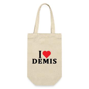 T-shirt J’adore Demis t-shirt idée cadeau - Sac à bouteille - nature - Devant