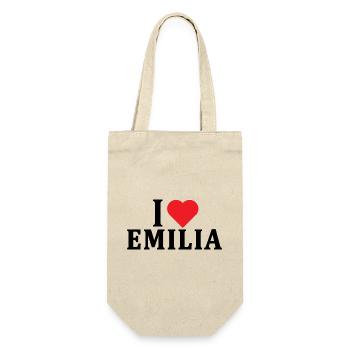 t-shirt J’aime Emilia idée cadeau t-shirt - Sac à bouteille - nature - Devant