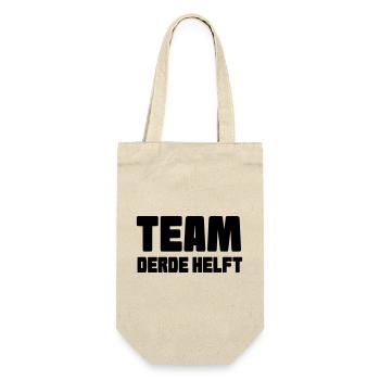 Team 3. Halbzeit. Für den echten Fußballfan # - Geschenkbeutel für Flaschen - Natur - Vorne