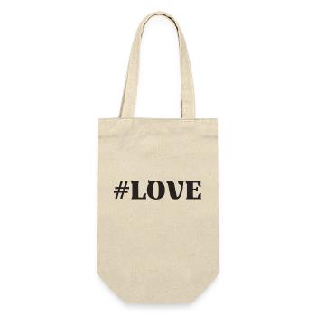 #Love Liebe Lieblingsmensch Schatz - Geschenkbeutel für Flaschen - Natur - Vorne