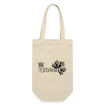 Queen with stars and crown - Gift Bag for Bottles - nature - Front