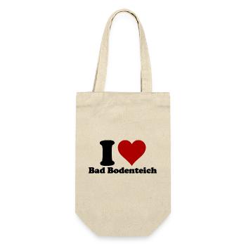 I Love Bad Bodenteich - Geschenkbeutel für Flaschen - Natur - Vorne