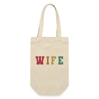Retro Wife Matching Couple Wedding Party Mariage - Sac à bouteille - nature - Devant