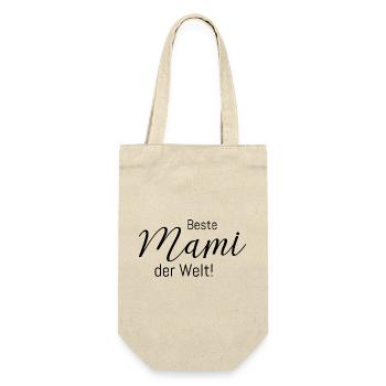 Beste Mami der Welt! - Geschenkbeutel für Flaschen - Natur - Vorne