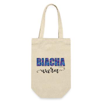 Biachawurm - Bücherwurm, Österreichischer Dialekt - Geschenkbeutel für Flaschen - Natur - Vorne