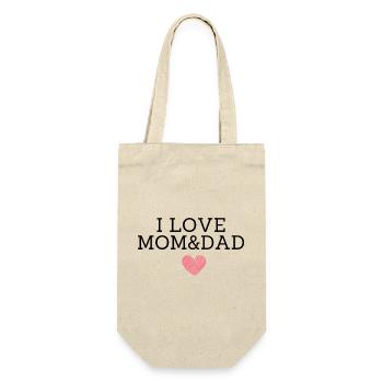 I love mom and dad - Gift Bag for Bottles - nature - Front