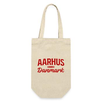 Aarhus Danmark Lettering Retro - Gift Bag for Bottles - nature - Front