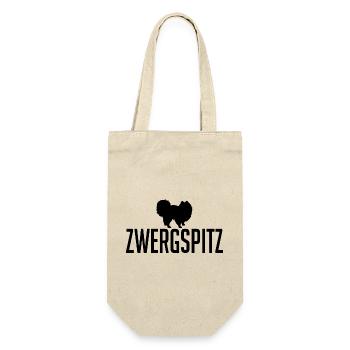 Zwergspitz Hunderasse Hunde Hund Wilsigns - Geschenkbeutel für Flaschen - Natur - Vorne
