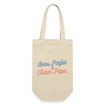Cadeau original pour Futur Papa - Sac à bouteille - nature - Devant