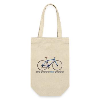 Bicycle "ride" Cyclist bike tour saddle up - Gift Bag for Bottles - nature - Front