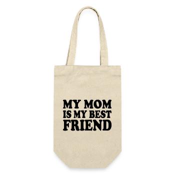 my mom is my best friend - Geschenkbeutel für Flaschen - Natur - Vorne