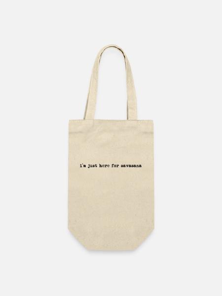 Chemise de yoga / Je suis juste là pour Savasana - Sac à bouteille - nature