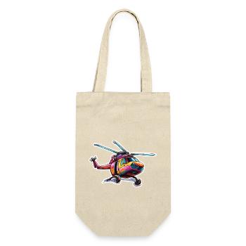 Hélicoptère / Hélicoptère / Vol / Aviation - Sac à bouteille - nature - Devant