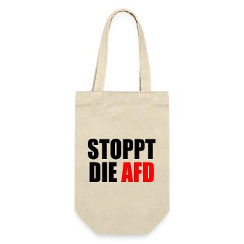 Stoppt die afd - Geschenkbeutel für Flaschen - Natur - Vorne