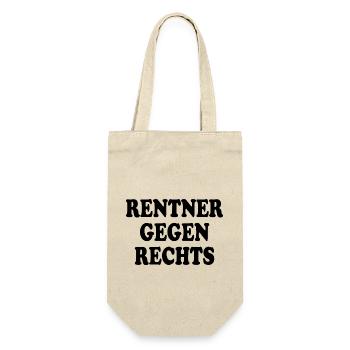 Rentner gegen rechts - Geschenkbeutel für Flaschen - Natur - Vorne