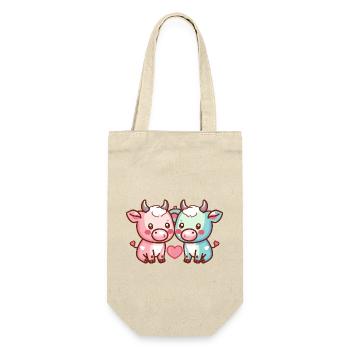 Taurus Couple Love Couple In Love - Gift Bag for Bottles - nature - Front