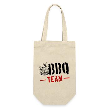 Grillen Barbecue Bbq Team - Geschenkbeutel für Flaschen - Natur - Vorne
