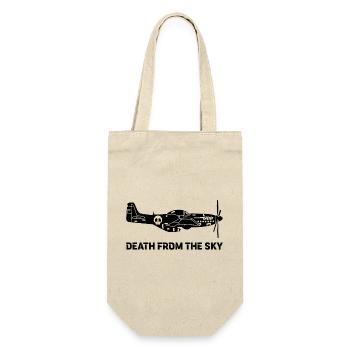 Avion de combat vintage (noir) - Sac à bouteille - nature - Devant